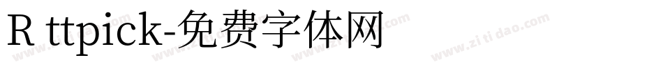 R ttpick字体转换